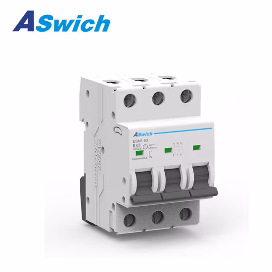 Aswich Esm1-63 Mini Circuit Breaker 3p 63A AC240~415V MCB