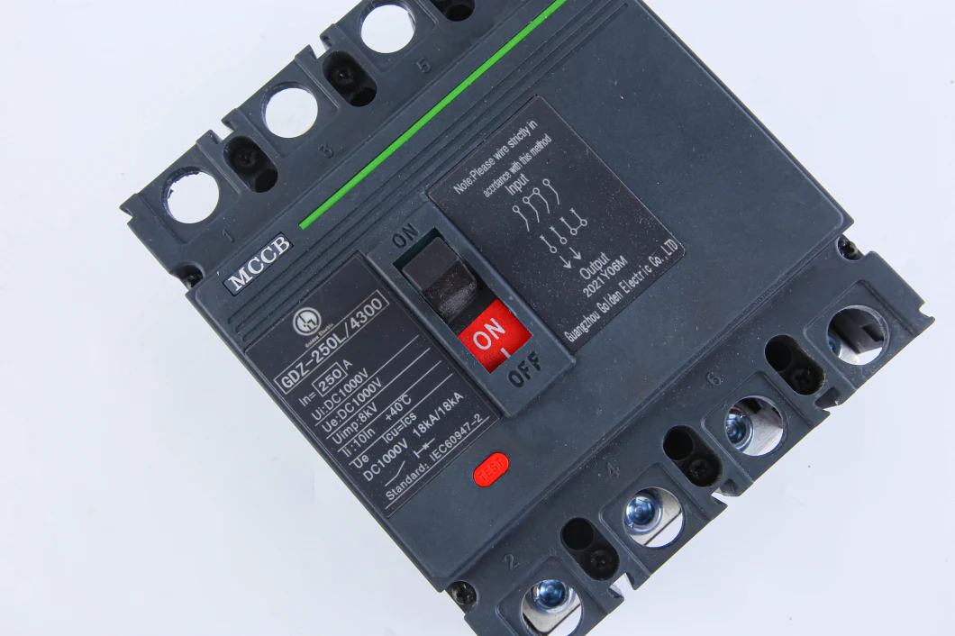 Moulded Case Circuit Breaker 1000V 1500V 125A 250A 400A 630A 800A 1250A DC MCCB