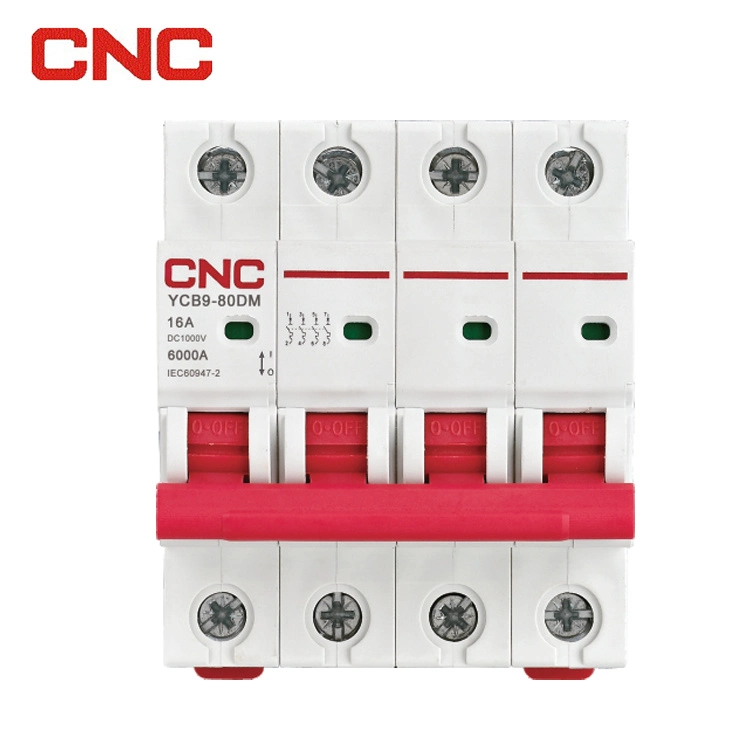 CNC Solar PV DC Circuit Breaker DC 500V DC MCB 2 Poles Miniature Circuit Breaker MCB 1-80 AMP