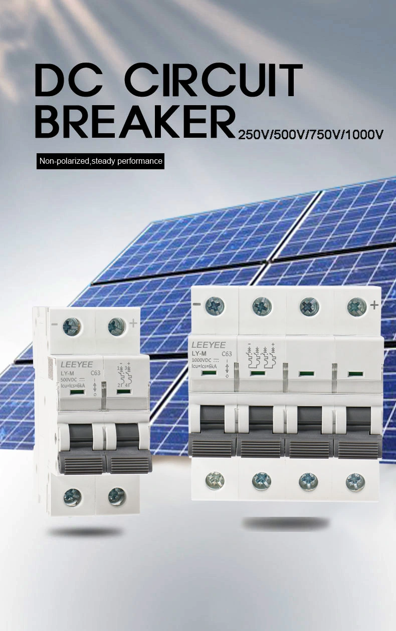 1-63A 2p 500V 6ka 10ka PV DC MCB for Solar System