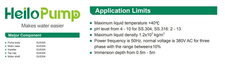 Stainless Steel AC High Pressure Submersible Sewage Deep Well Electric Centrifugal Water Pump for Wastewater Treatment and Residential Community WQD-S Series