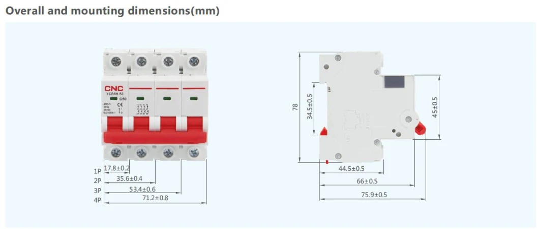 CNC Free Sample Factory 25A Circuit Breaker 250 AMP AC Circuit Breaker MCB 25 AMP Miniature Circuit Breaker MCB