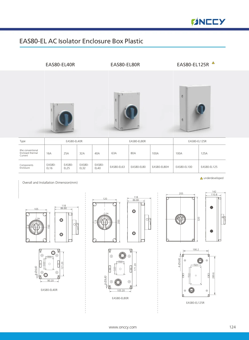 AC 500V 35A Isolation Switch EV Charger Using Switch Inverter Using Isolator