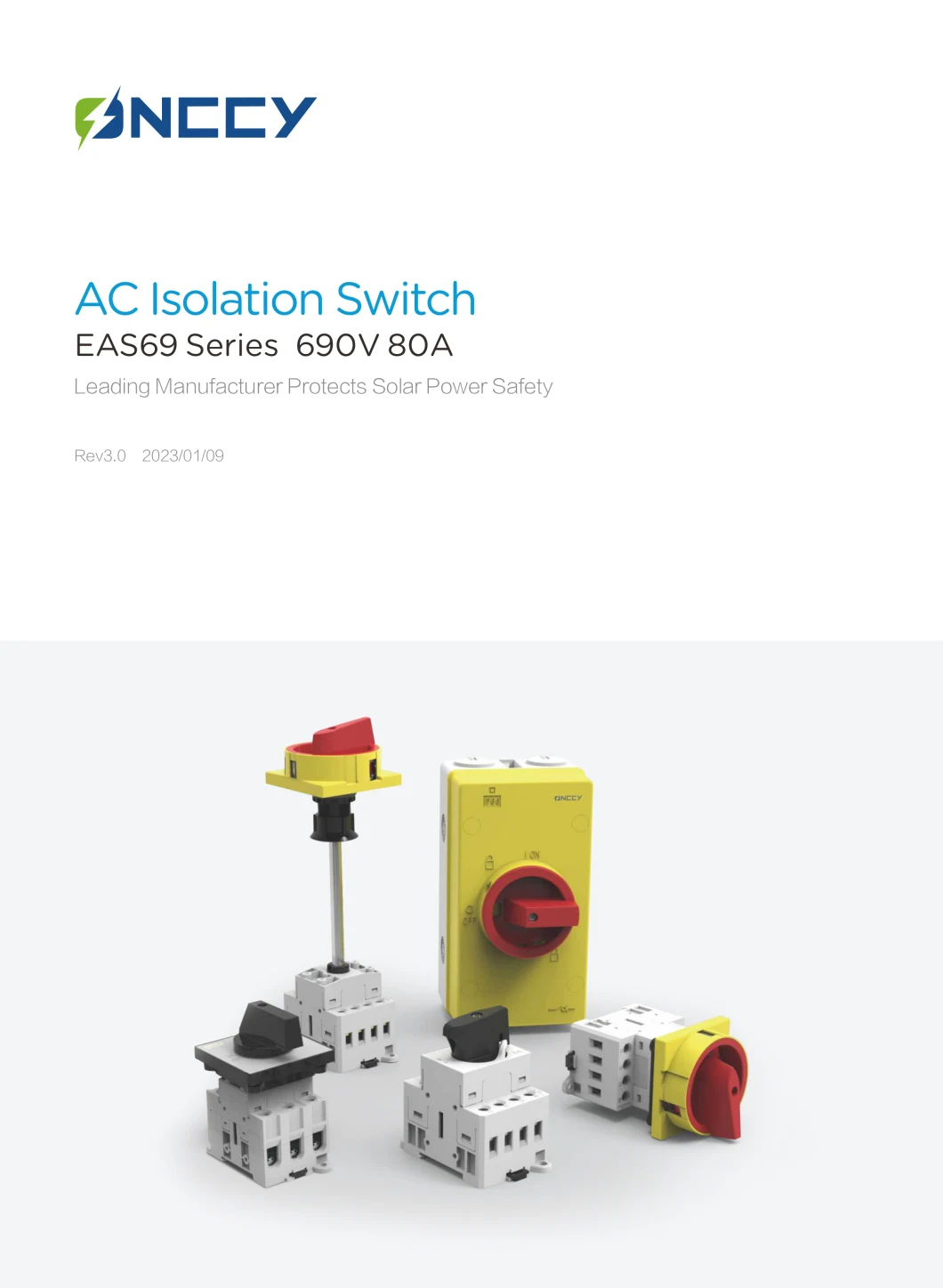 Onccy Simultaneous Operation AC Isolator DIN-Rail Installation 20A 32A 40A