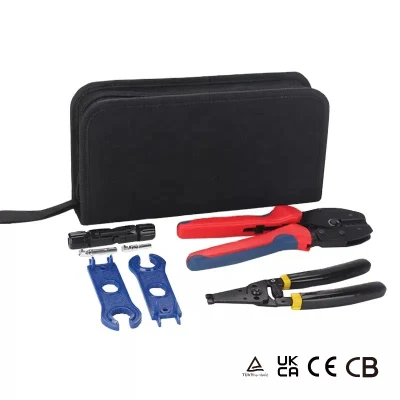 Outil réseau Kit PV Outil de sertissage pour couper les bandes et sertir le câble réseau Kit d'outils solaires réseau